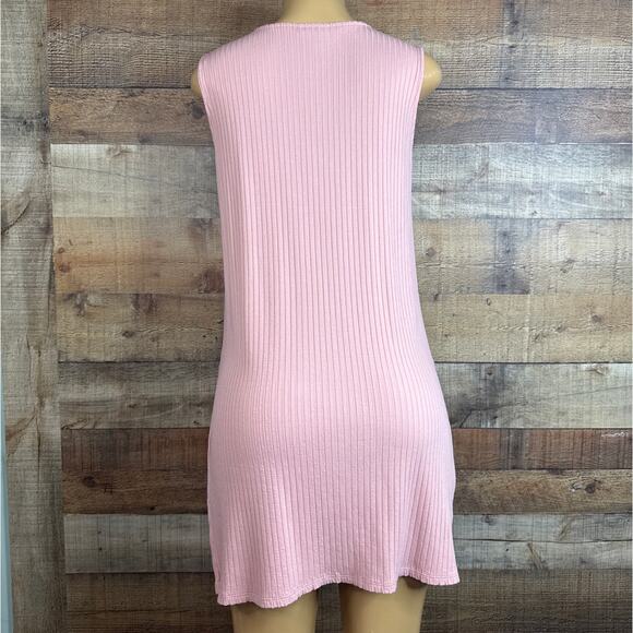 J. Jill Wearever Collection Pink Ribbed Sleeveless Tunic Dress Size Small - Picture 6 of 8